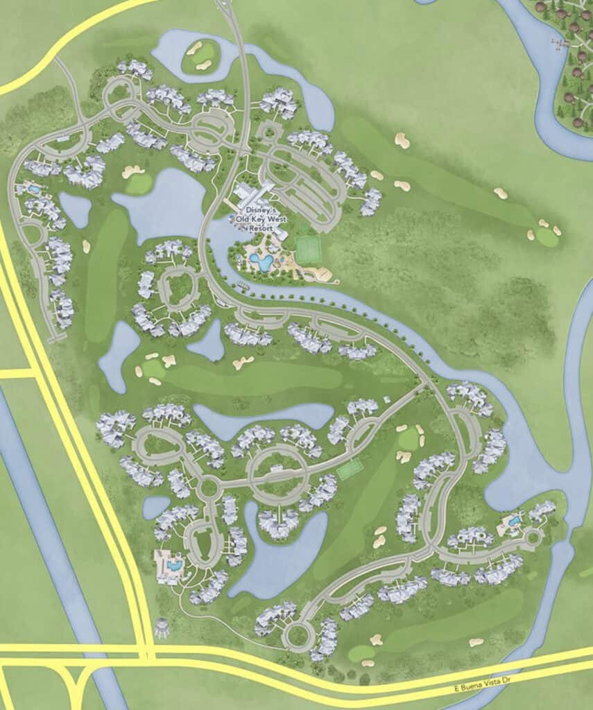 map of Old Key West Resort.