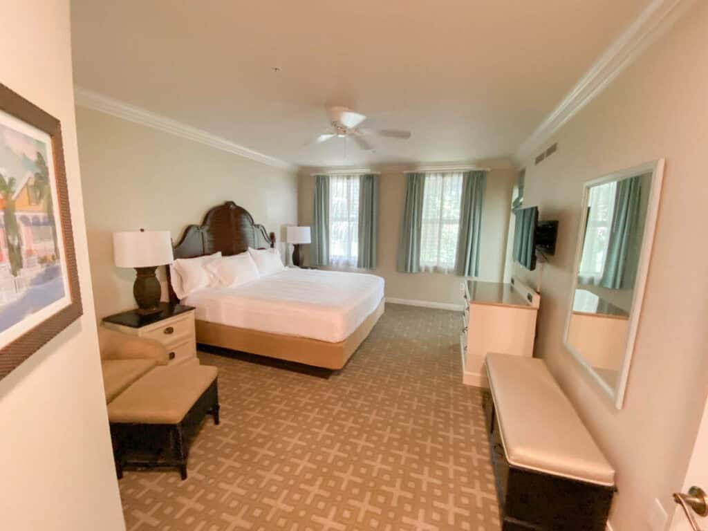 master bedroom of the Old Key West Villa.