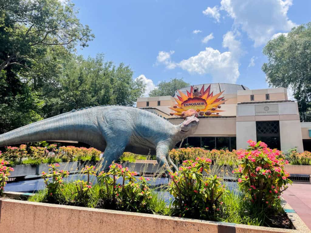statue of the Iguanodon we need to save.