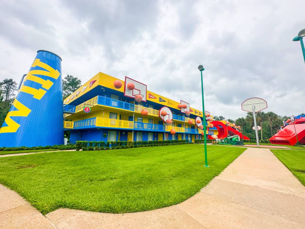 Basketball area at All Star Sports.