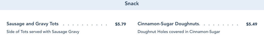 other breakfast items available.