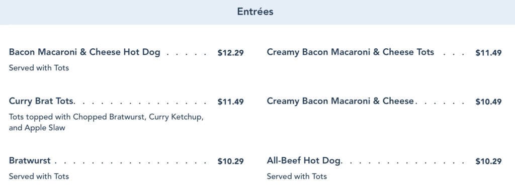 lunch and dinner menu for The Friar's Nook.
