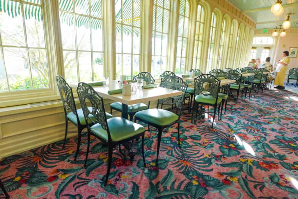 dining area at The Crystal Palace.