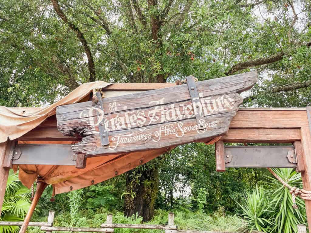 entrance sign to A Pirate's Adventure.