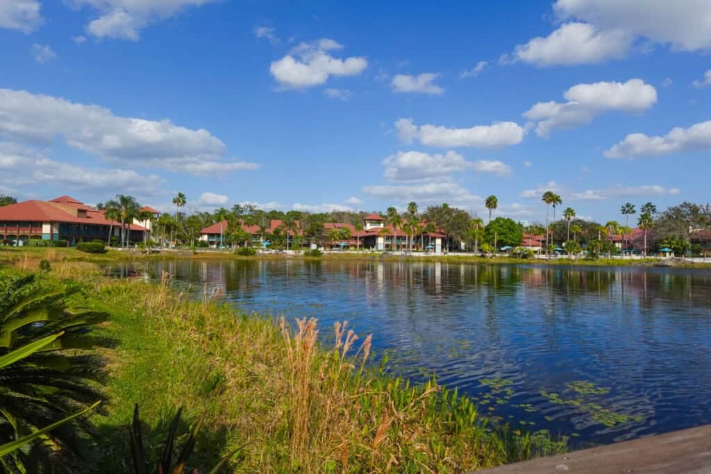Lake around Coronado Springs Resort hotels.